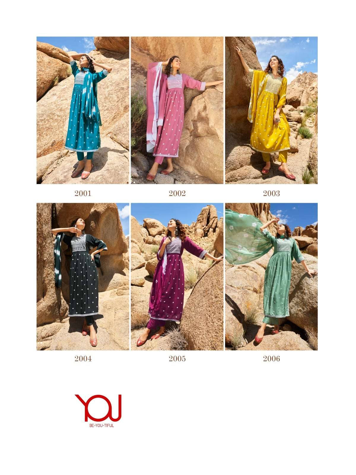 CORAL PURE RAYON SLUB SOBER EMBROIDERY WORK KURTI WITH PANT AND SHIBORI DUPATTA BY WANNA BRAND INDEX